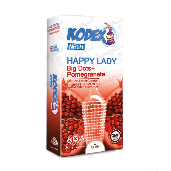 کاندوم ناچ کدکس مدل Happy Lady بسته 10 عددی